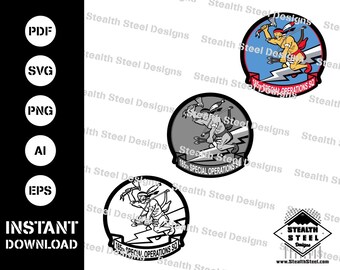 185th Special Operations Squadron Patch-svg-ai-eps-pdf-vector
