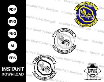 Toppa dello squadrone di caccia 43d svg-ai-eps-pdf-vector