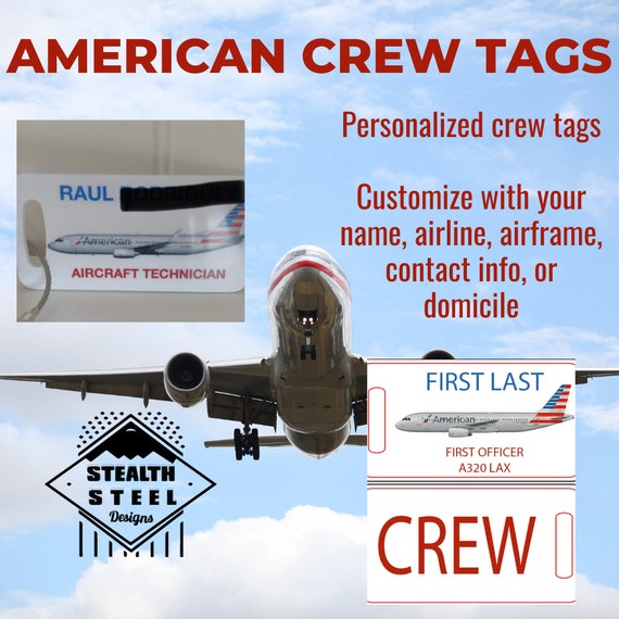 American Airlines Luggage Tag Etsy