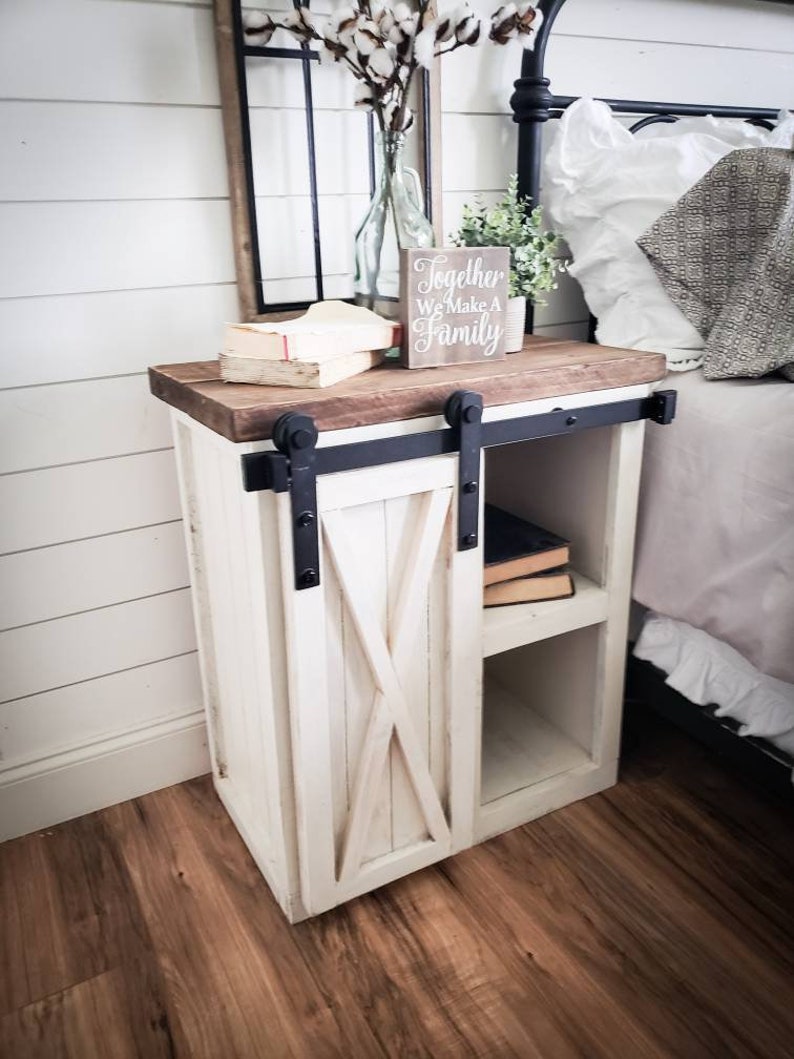 Bella Farmhouse nightstand wooden nightstand nightstand Etsy