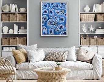 Framed photo paper poster-Blue Oysters