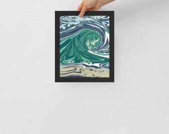 Wave Framed photo paper poster