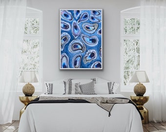 Canvas-Oysters Blue