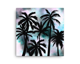 Sunset Palm Canvas
