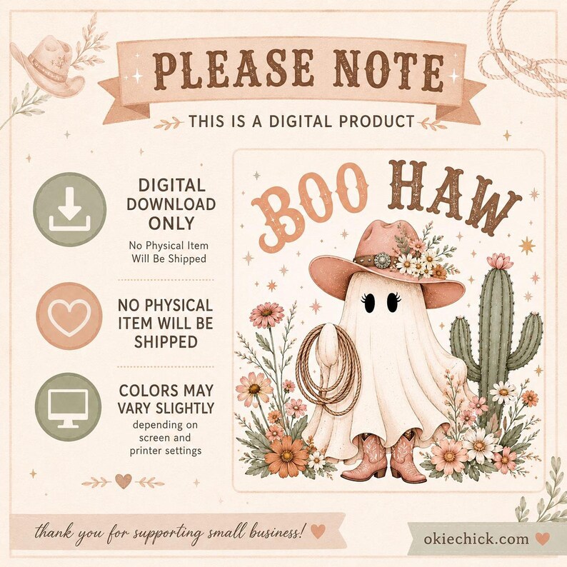Boo Haw Ghost PNG, Western Design With Transparent Background - Etsy