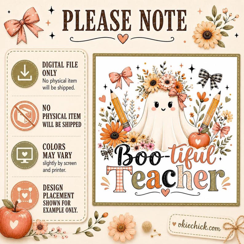 Teacher Ghost PNG, Boo-tiful Autumn Design With Transparent Background ...