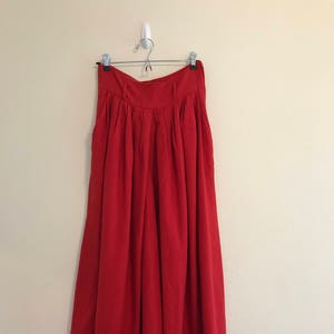 Italian 1980&#39;s Super Wide Leg Red Pant (deadstock)