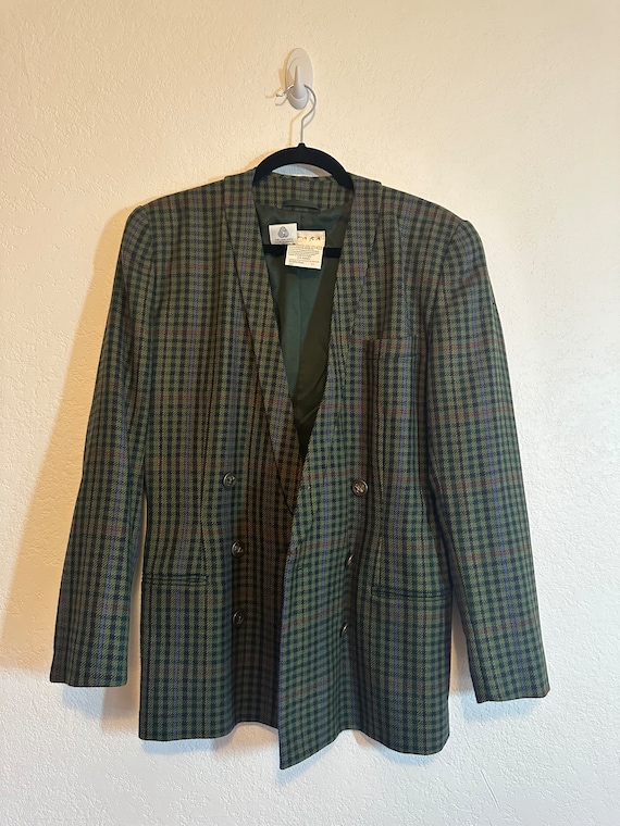 Portara Plaid New Wool Blazer Size 4