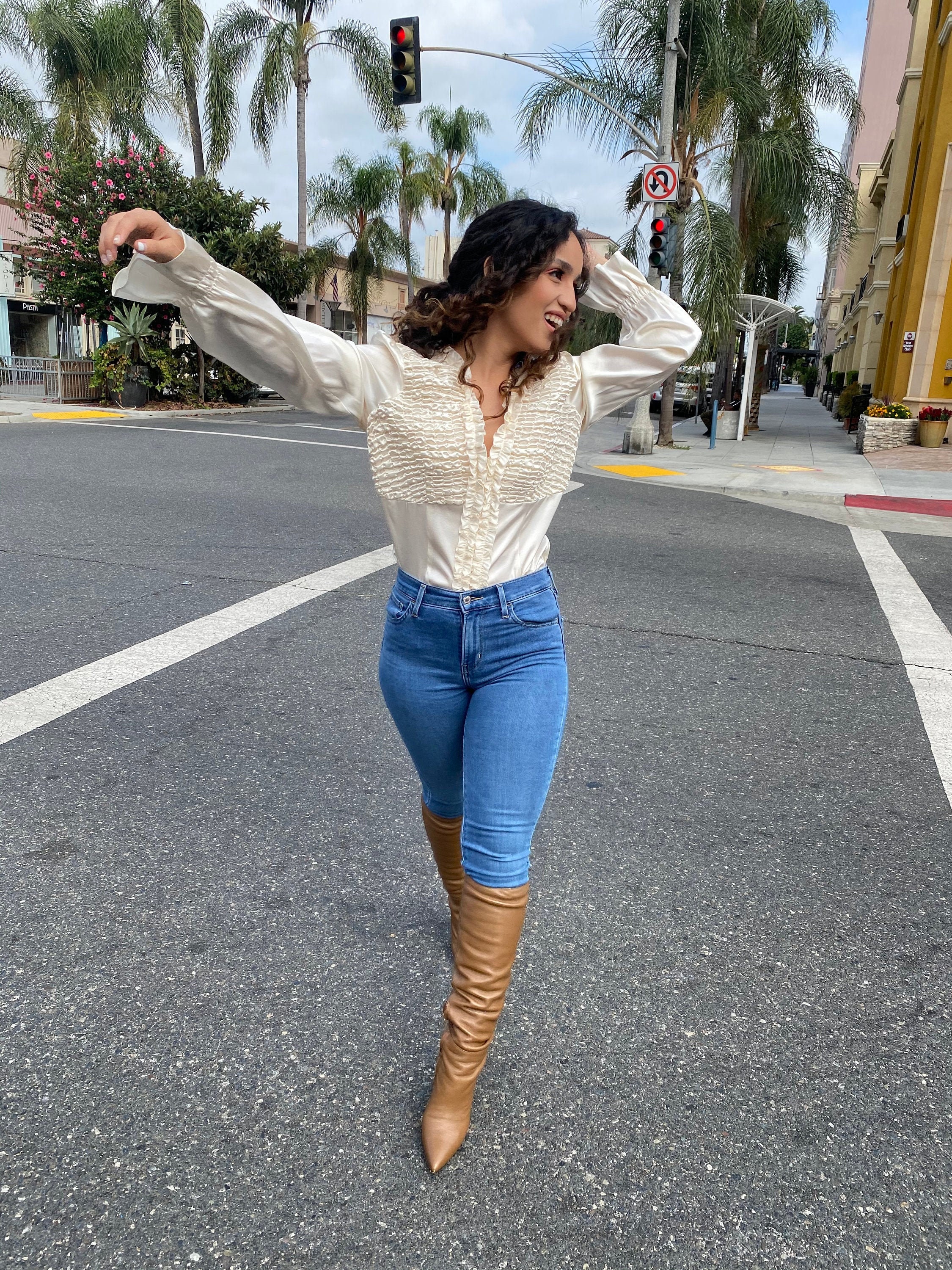 SHIRRING DESIGN BLOUSE サイズ1 CLANE SHIRRING DESIGN BLOUSE