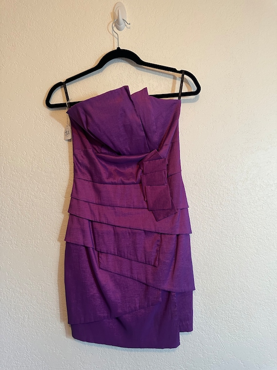 Short Purple Jessica Mcclintock Dress - Size 6 - image 1