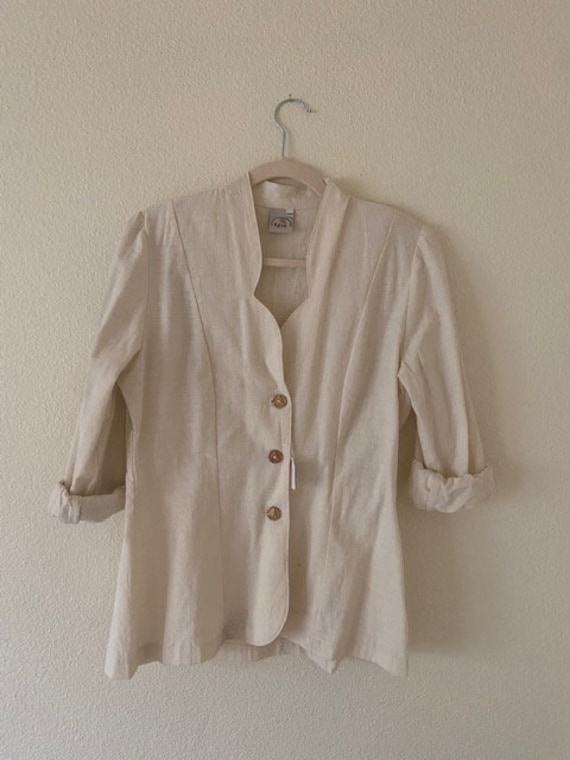 Medium Vintage Linen Blazer