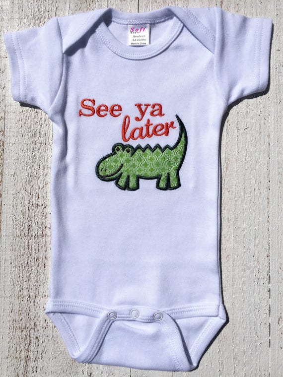alligator onesie baby