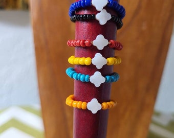 Color personality ring-beaded ring-shell cross-Find out which is your color personality -handmade- free shipping