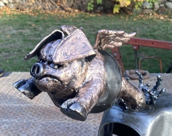 Gas Hog Flying Pig Hood ornament