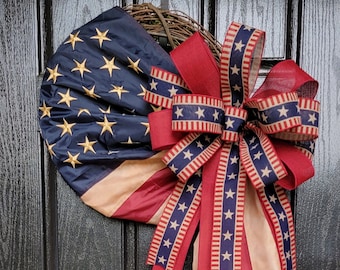 Patriotic Wreath, Americana Wreath, Memorial Day Wreath, Red White Blue Wreath, American Flag Wreath, US Flag Wreath, Flag Wreath, MAGA