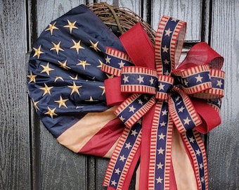 Patriotic Wreath, Americana Wreath, Memorial Day Wreath, Red White Blue Wreath, American Flag Wreath, US Flag Wreath, Flag Wreath