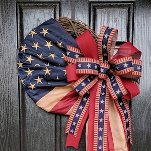 Patriotic Wreath, Americana Wreath, Memorial Day Wreath, Red White Blue Wreath, American Flag Wreath, US Flag Wreath, Flag Wreath, MAGA