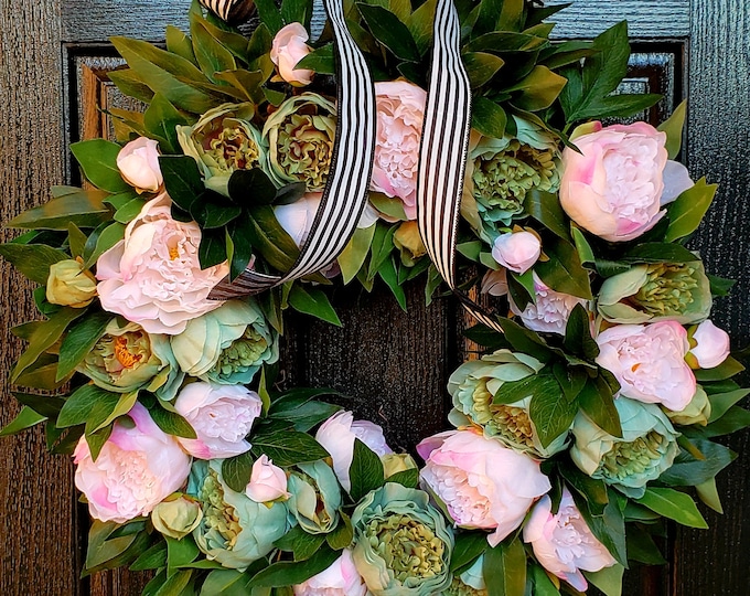Featured listing image: Peony Wreath for Front Door