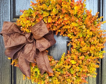 Fall Wreath, Fall Wreath for Front Door, Autumn Door Decor, Fall Harvest Wreath, Shabby Chic, Country Chic, Door Decor, Home Decor