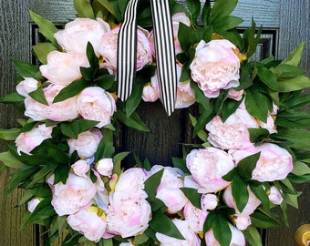 Summer PINK Peony Wreath, Pink Peony Wreath, Summer Peony Wreath, Front Door Wreaths, Summer Wreath for Front Door, Pink Decor, Door Wreaths