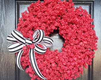 VALENTINE WREATH - Valentine's Door Wreath - Door Wreaths - Valentine's Wreath - Red Wreaths - Spring Wreath-Summer Wreath-Front Door Wreath