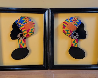 African Art, 3D African Art, Black History, African Wall Art, Ankara Art, African Ankara Decor, African Decor, African Wall Decor, NEW ART