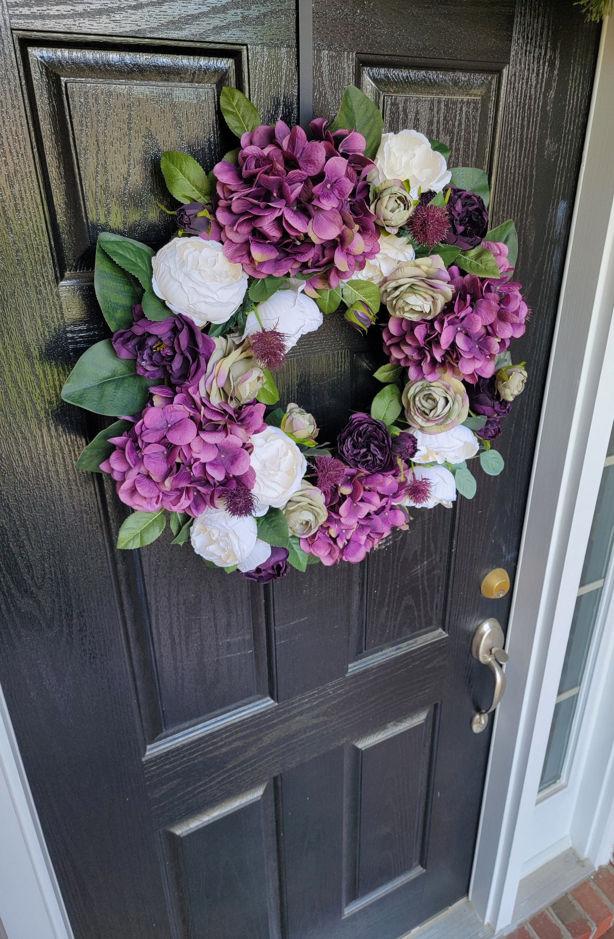 Purple Hydrangea Front Door Wreath – HHGDECOR