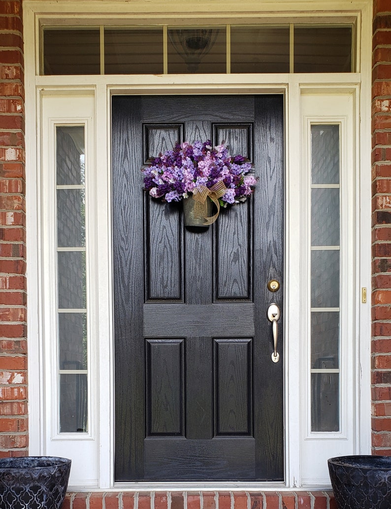 Lilac Wreath-Spring Wreath-Summer Wreath-Mother's Day Gift-Purple Lilacs-Farmhouse Wreaths-Front Door Wreath-Easter Wreath-Shabby Chic image 4