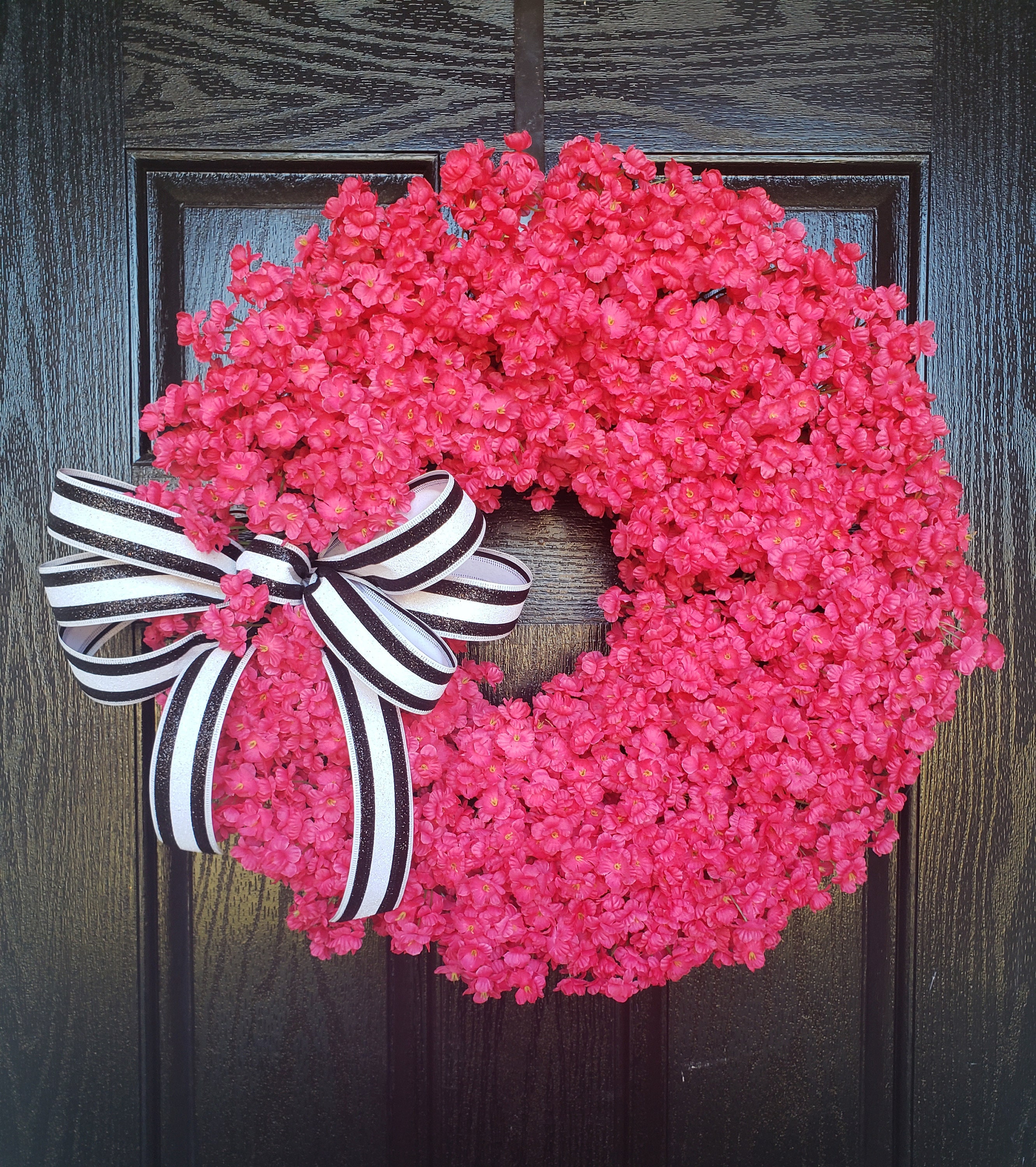 Breast Cancer Awareness Wreath, Awareness Wreath, Survivor Wreath