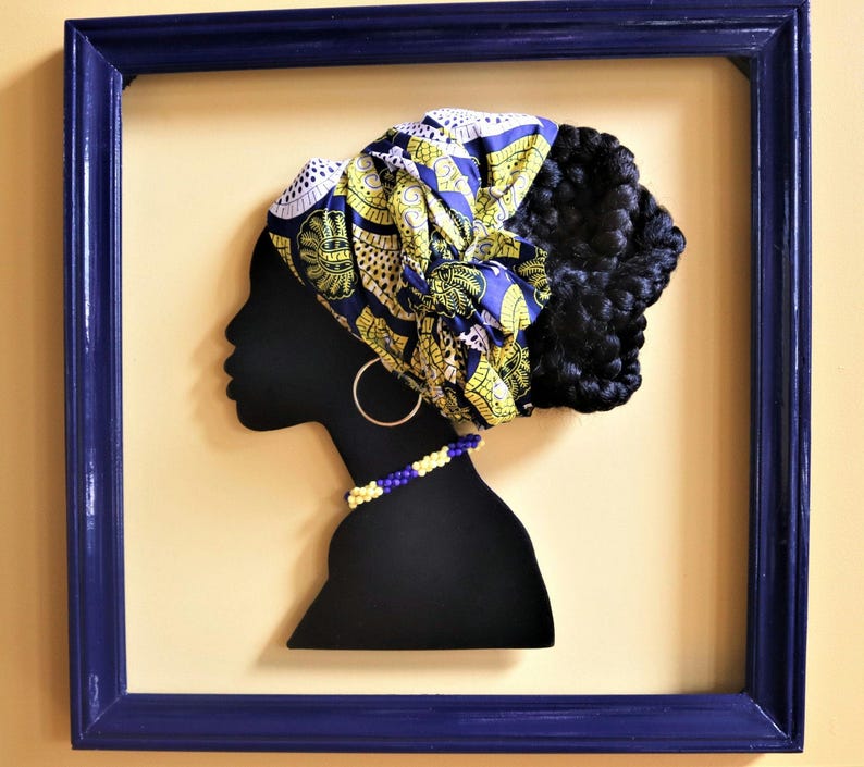 African Art, 3D African Art, Black History, African Wall Art, Ankara Art, African Ankara Decor, African Decor, African Wall Decor Bild 1