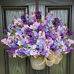 Lilac Wreath-Spring Wreath-Summer Wreath-Mother's Day Gift-Purple Lilacs-Farmhouse Wreaths-Front Door Wreath-Easter Wreath-Shabby Chic image 5