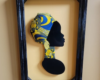 African Art, 3D African Art, Black History, African Wall Art, Ankara Art, African Ankara Decor, African Decor, African Wall Decor, NEW ART