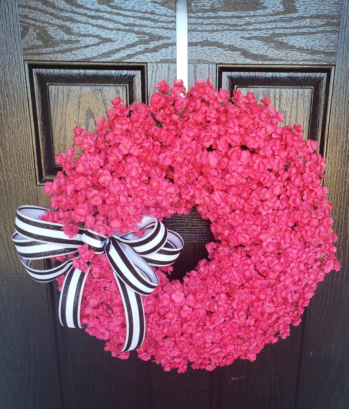 Pink Door Wreaths Pink Wreaths Spring Wreath Summer Etsy