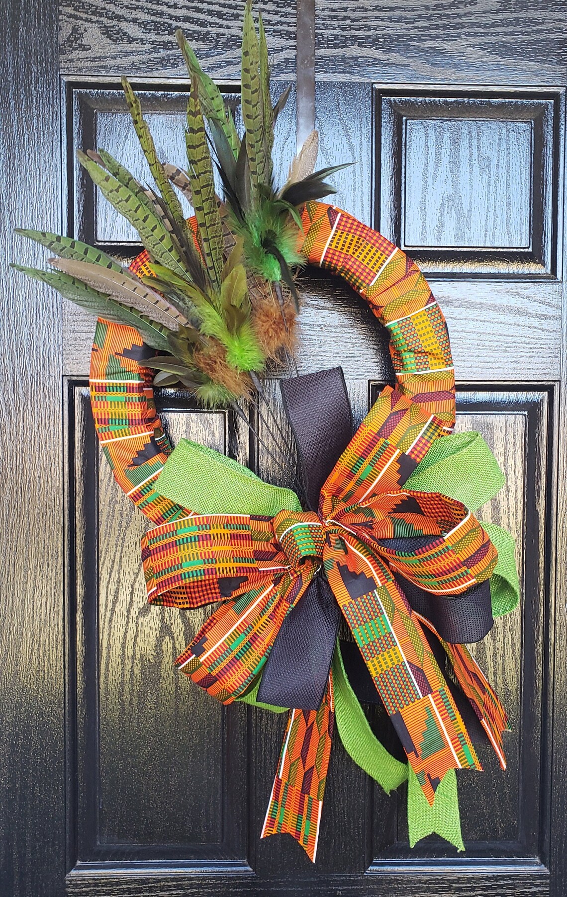 Kente Wreath Kente Cloth Wreath Afrocentric Wreath African Etsy