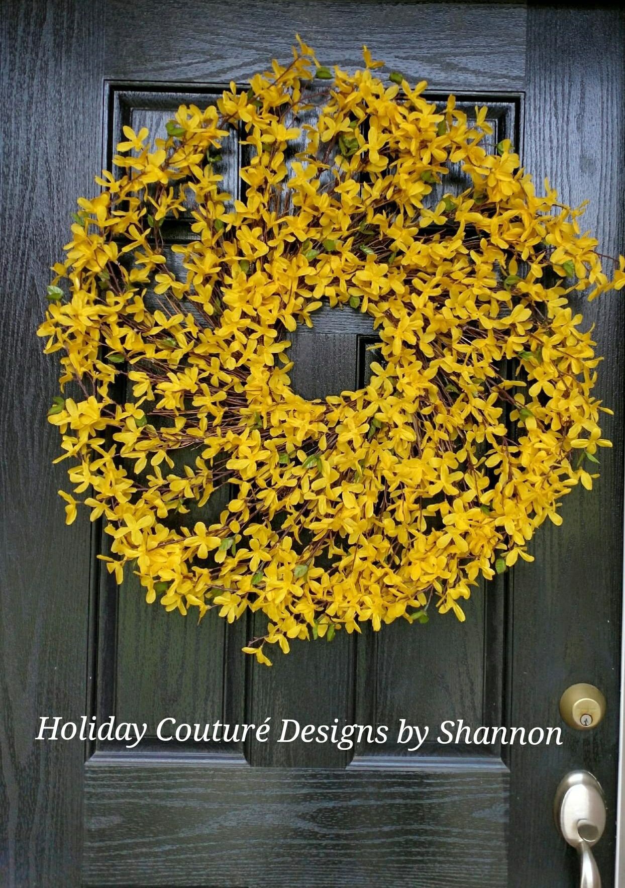 Forsythia Wreath Spring Wreath Summer Wreath Year Round Wreath