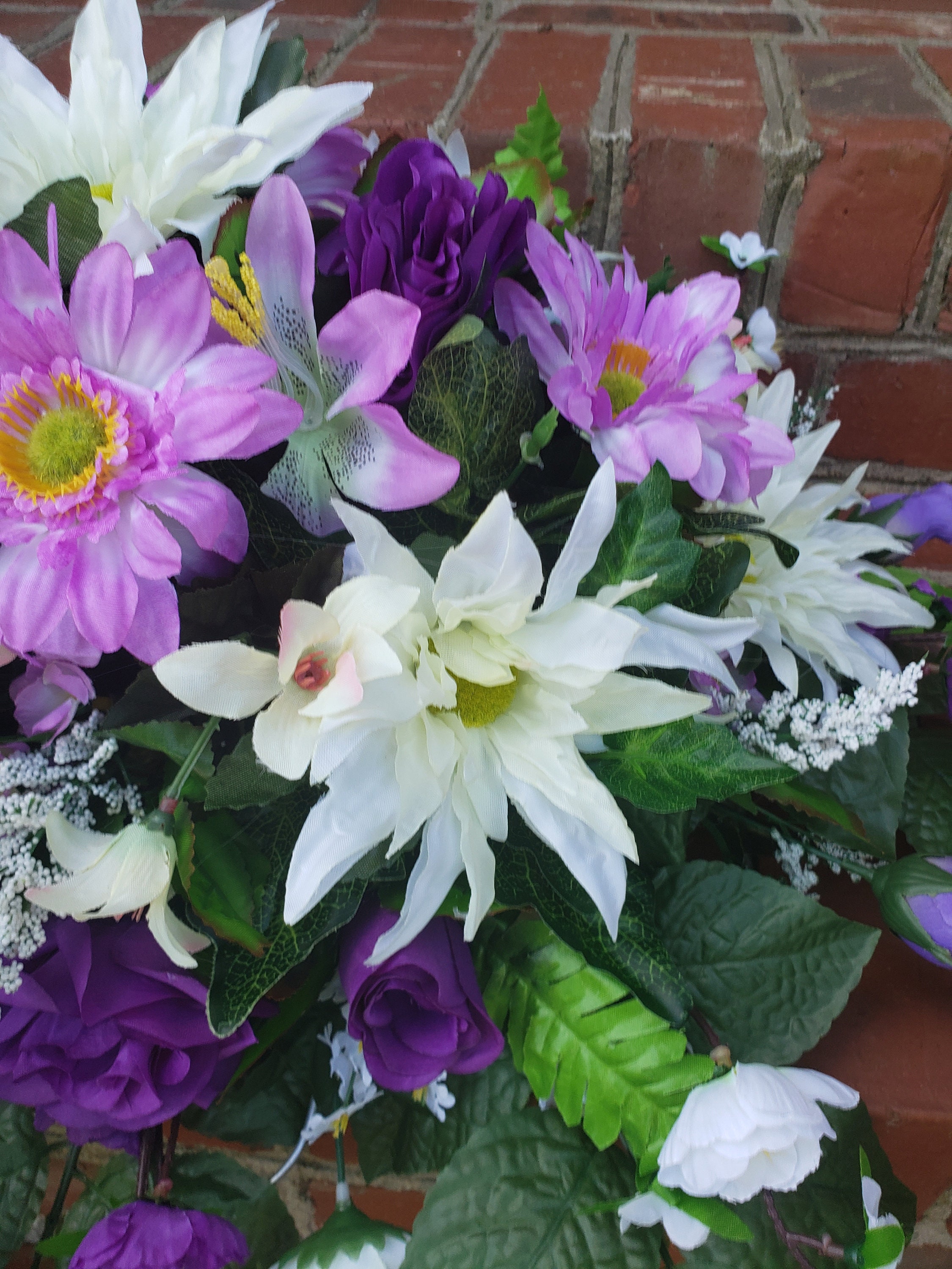 READY TO SHIP Cemetery Flowers Cemetery Saddle Gravesite Decor