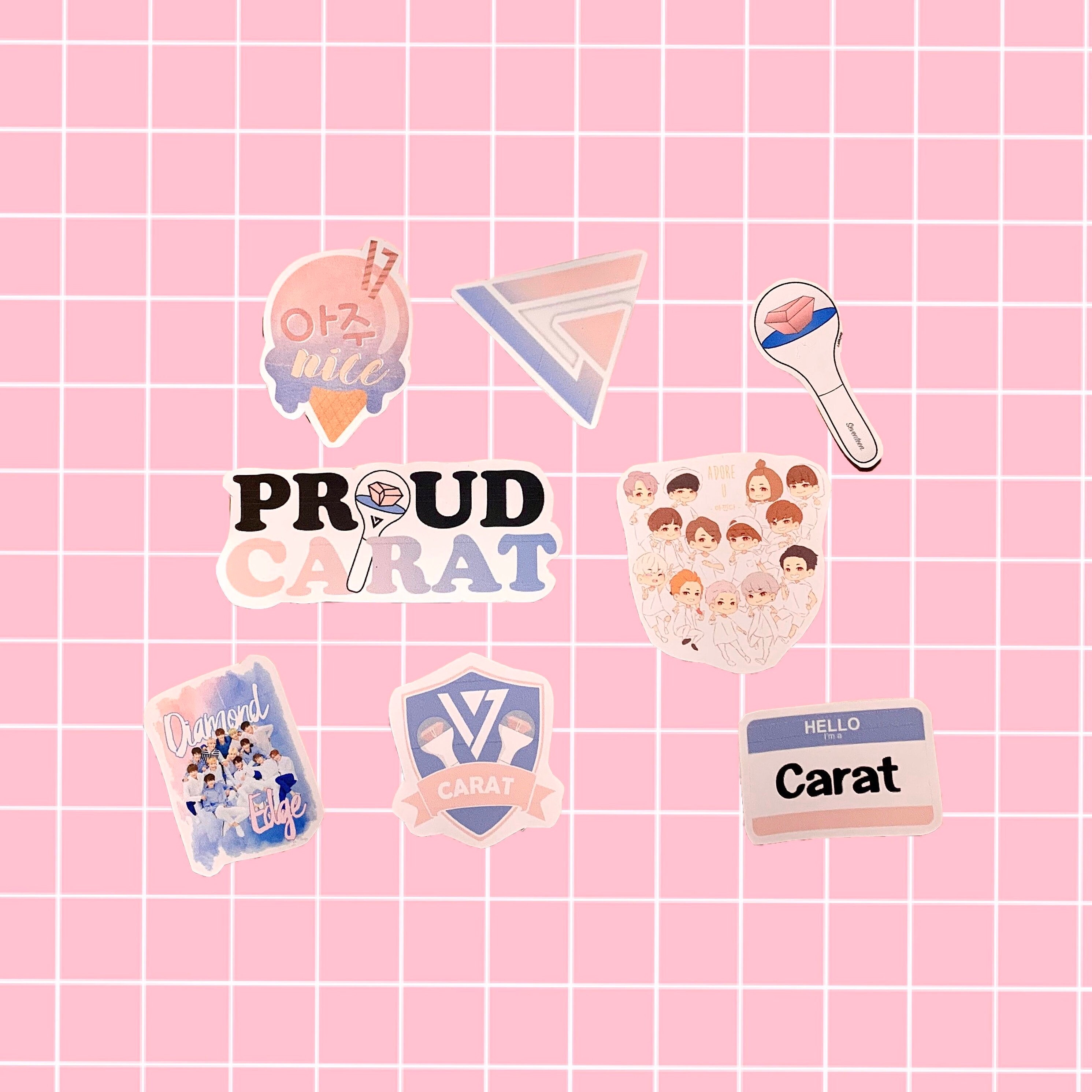 seventeen kpop stickers waterproof vinyl etsy