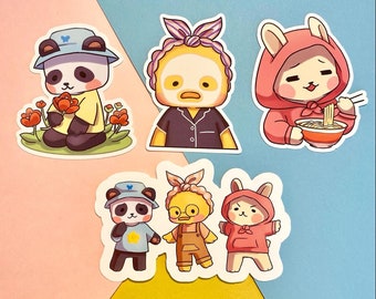Duckybobo and Friends Stickers | Series one | waterproof vinyl | Stationary |