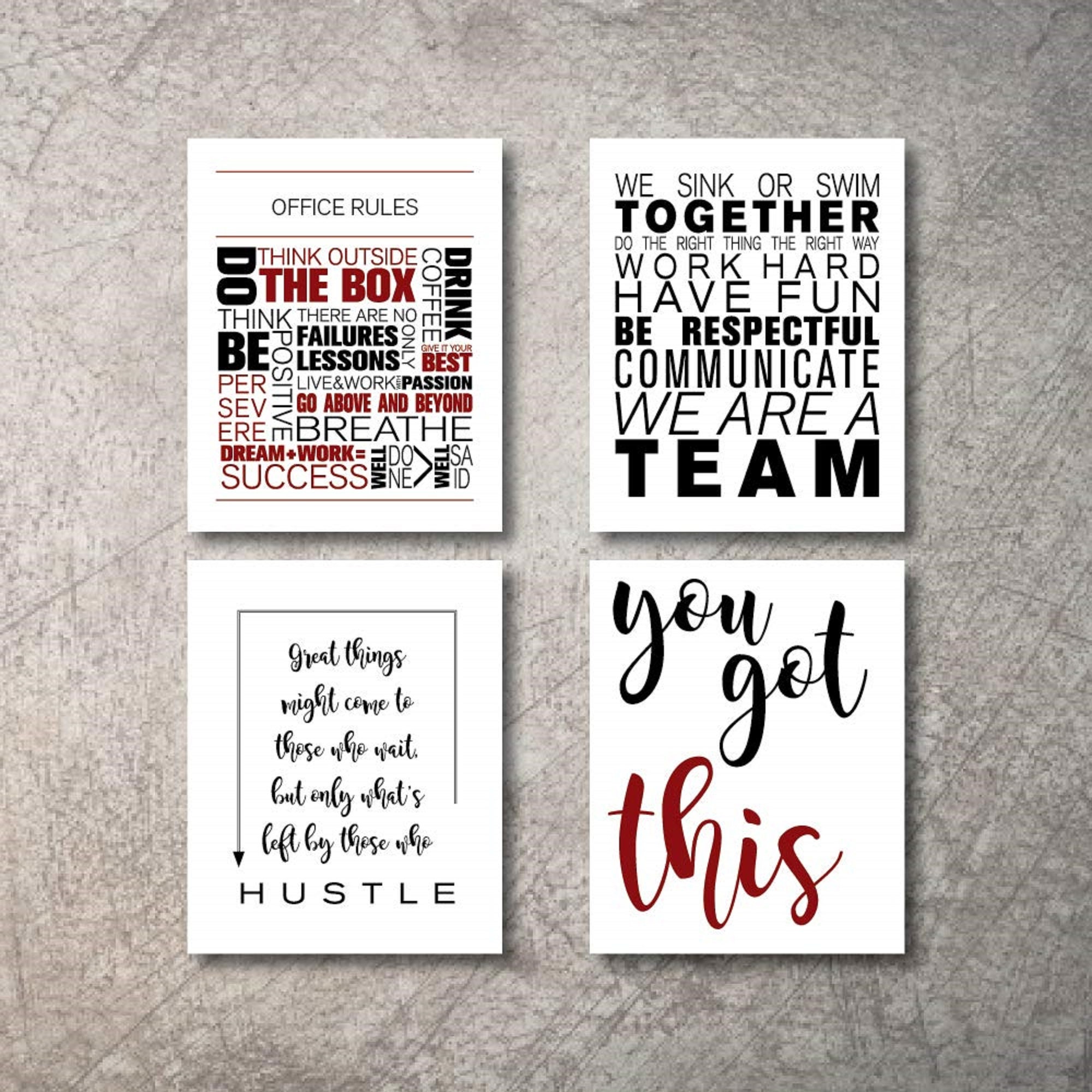 Motivational Office Wall Decor Art Prints Inspirational Quote posters