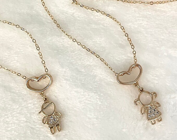 Children necklace, Mothers Day necklace, Birthday gift for mom from daughter, Sentimental mom gift,  Mothers day necklace gift for mom