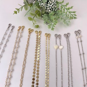 Eyeglasses chain, sunglass chain, mask chain, eyeglasses holder, glasses chain, Stylish Face Mask Strap, bridal shower gift