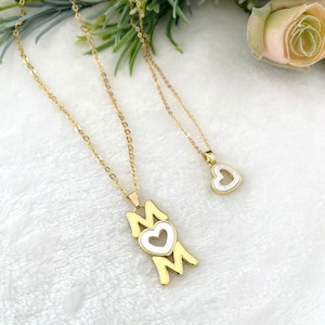 Collar de corazón para mamá, collar para el Día de la Madre, regalo de cumpleaños para mamá de su hija, regalo sentimental para mamá, collar para el Día de la Madre, regalo para mamá