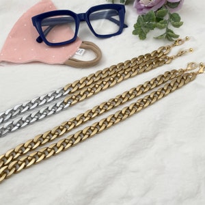 Face mask chain, mask lanyard, Mask necklace, Eyeglass Chain, Mask chain holder, sunglasses chain, Eyeglass Holder, cuban link chain