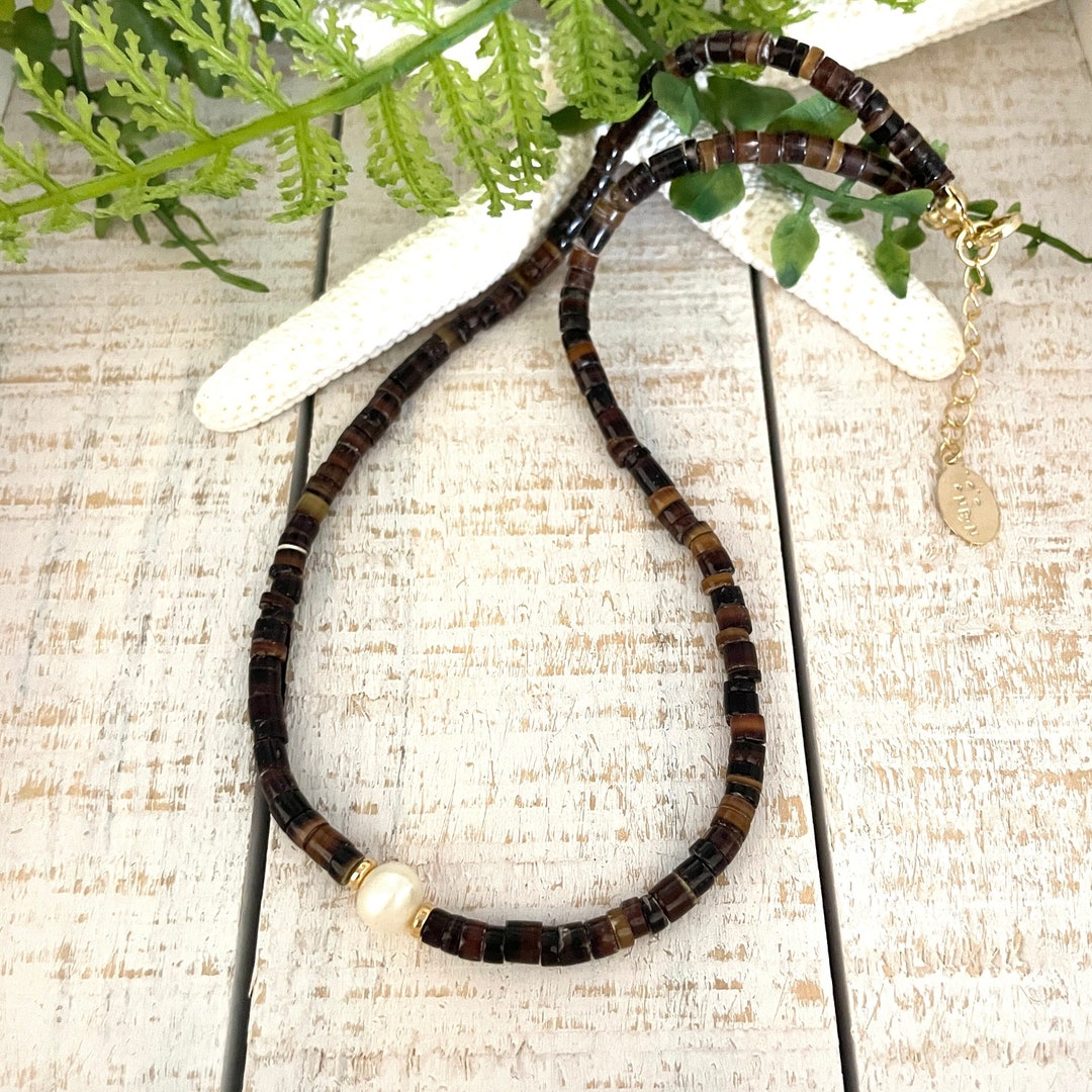 Boho Heishi Choker Necklace Set – Layered Colorful Beads & Shell Pendant, Adjustable Chain, Beachy Accessories For Women & Girls - View #8