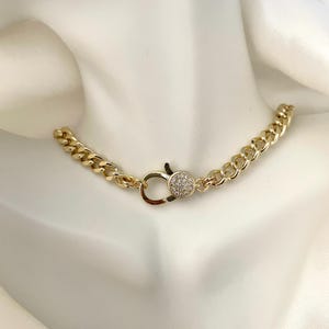 Cuban choker, Gold plated choker chain, cuban link chain necklace, Gold Chunky Chain Necklace, elegant choker, gold choker necklace