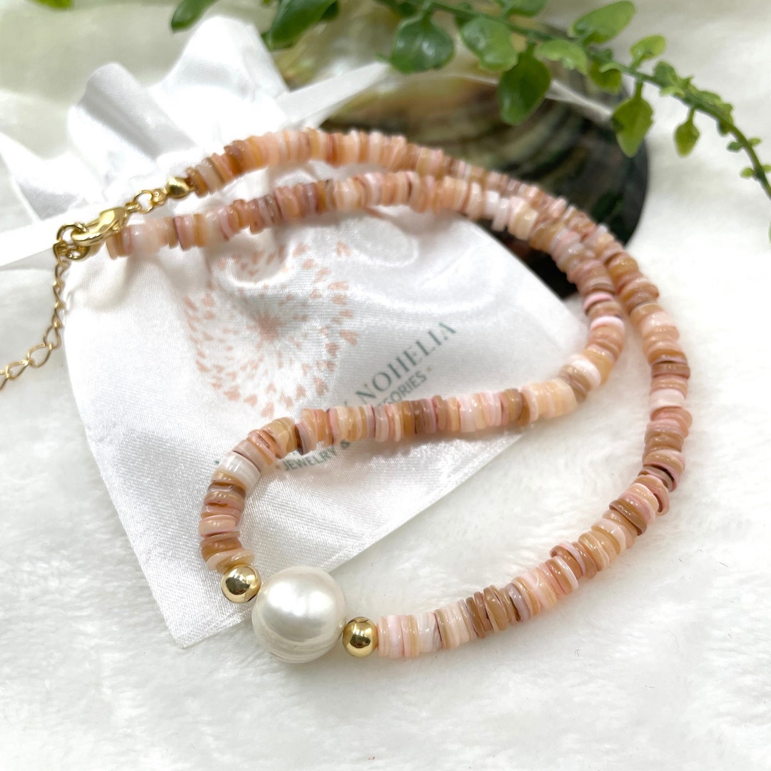 Boho Heishi Choker Necklace Set – Layered Colorful Beads & Shell Pendant, Adjustable Chain, Beachy Accessories For Women & Girls