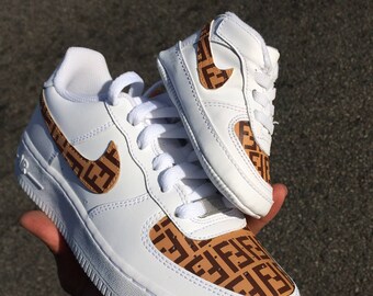 Custom Nike Air Force 1 Brown LV Monogram Print