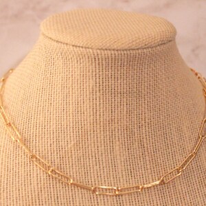 18K Gold Plated Toggle Clasp Paperclip Choker image 6