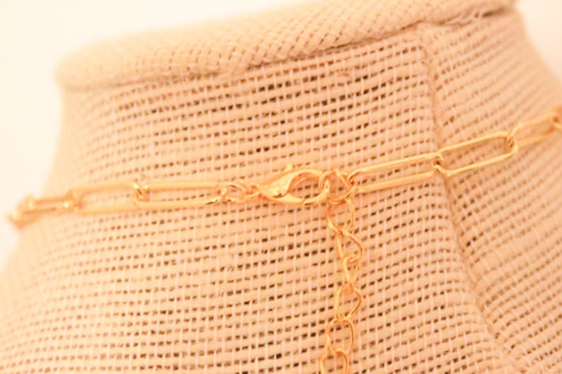 18K Gold Plated Toggle Clasp Paperclip Choker image 5