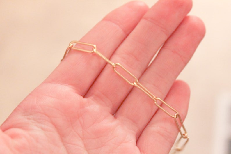18K Gold Plated Toggle Clasp Paperclip Choker image 7